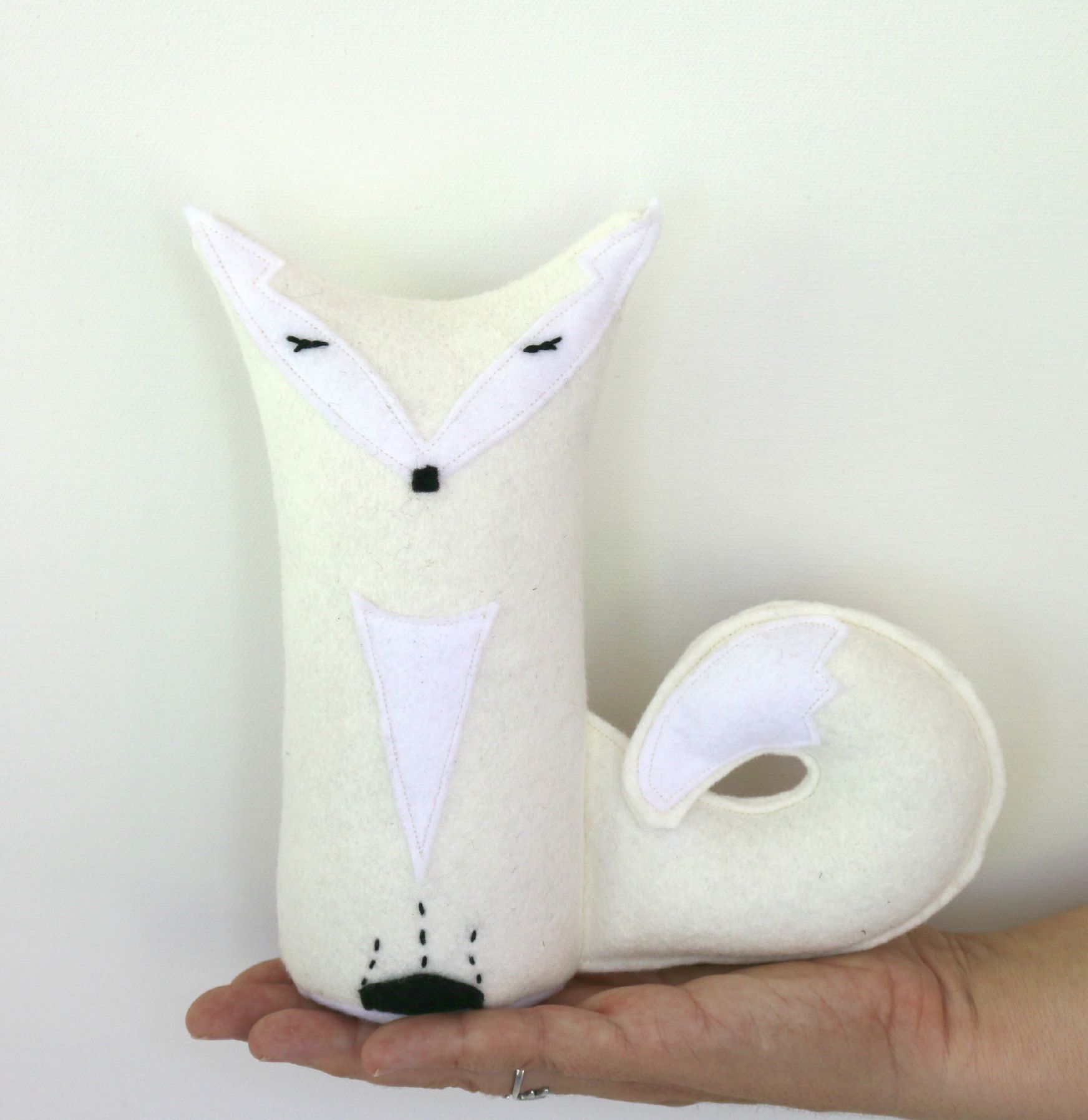 Artic Fox Toy  Handmade Loves