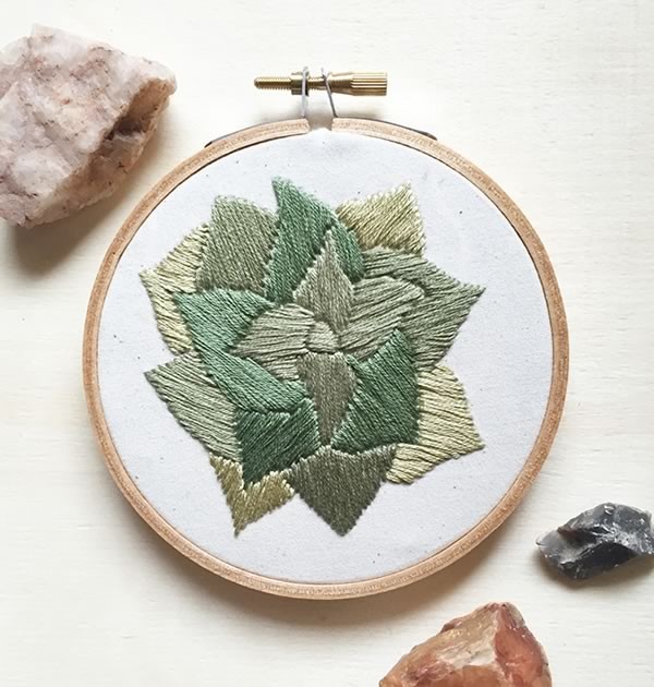 Succulent embroidery hoop art  handmade loves Succulent embroidery hoop art  handmade loves